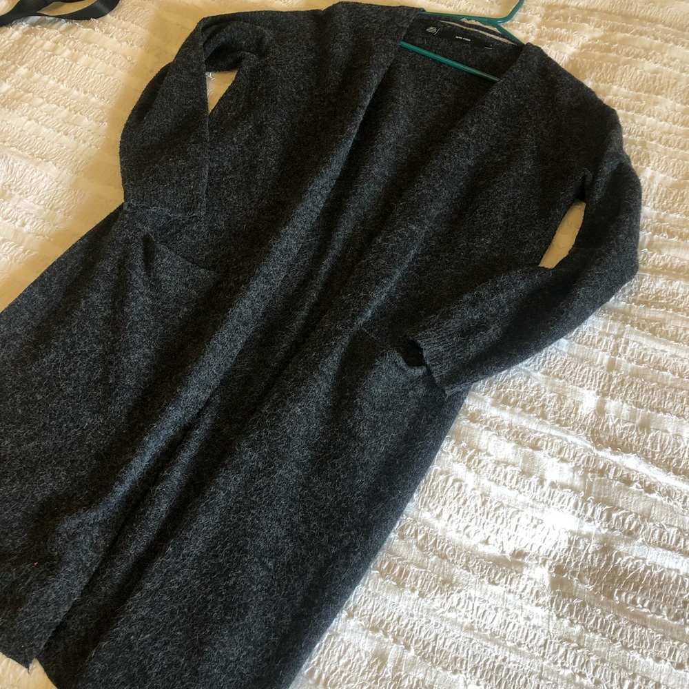 Grey Heather Long Cardigan